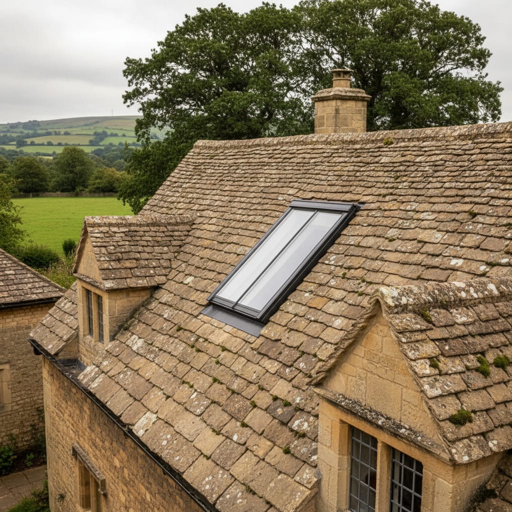 Custom Skylight Design Service bringing light into a Cotswold property