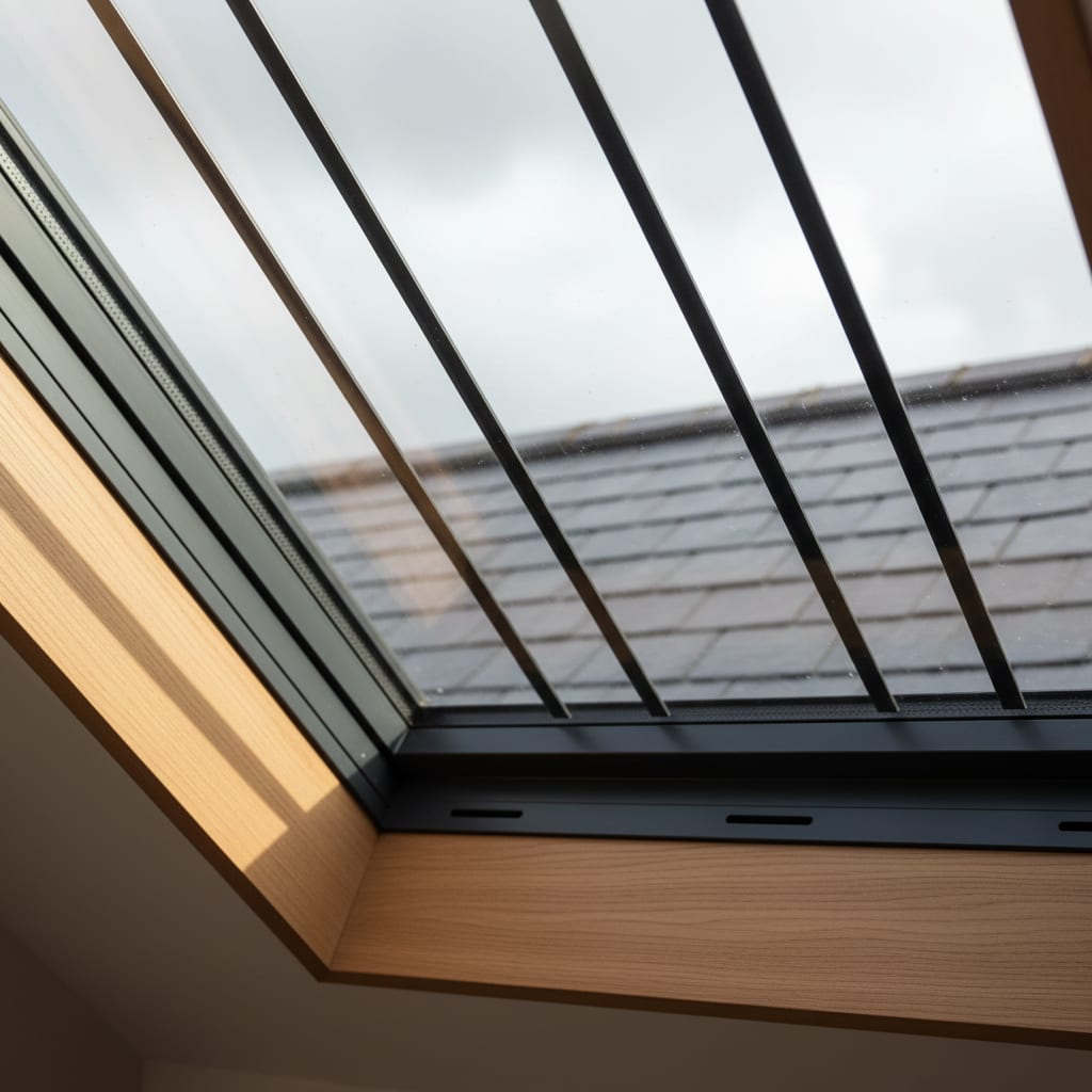 Energy Efficient Skylight Installation detail — glazing and watertight kerb